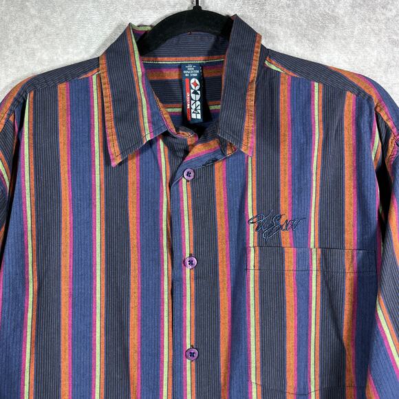 Willie‎ Esco Shirt Mens XL Multicolor Striped Button Up Western Cowboy Casual - Picture 2 of 9